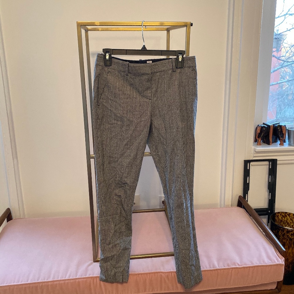 Theory Checked Straight-Leg Pants